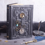Cuaderno Steampunk Repujado con Caja Regalo
