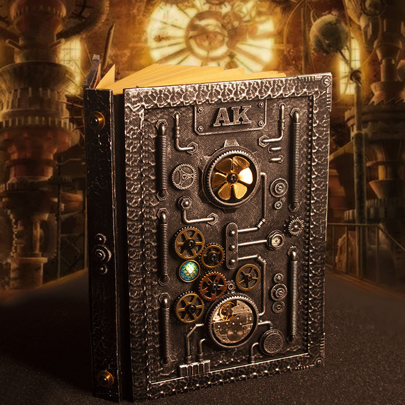 Cuaderno Steampunk Repujado con Caja Regalo