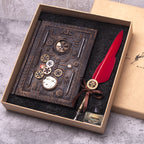 Cuaderno Steampunk Repujado con Caja Regalo