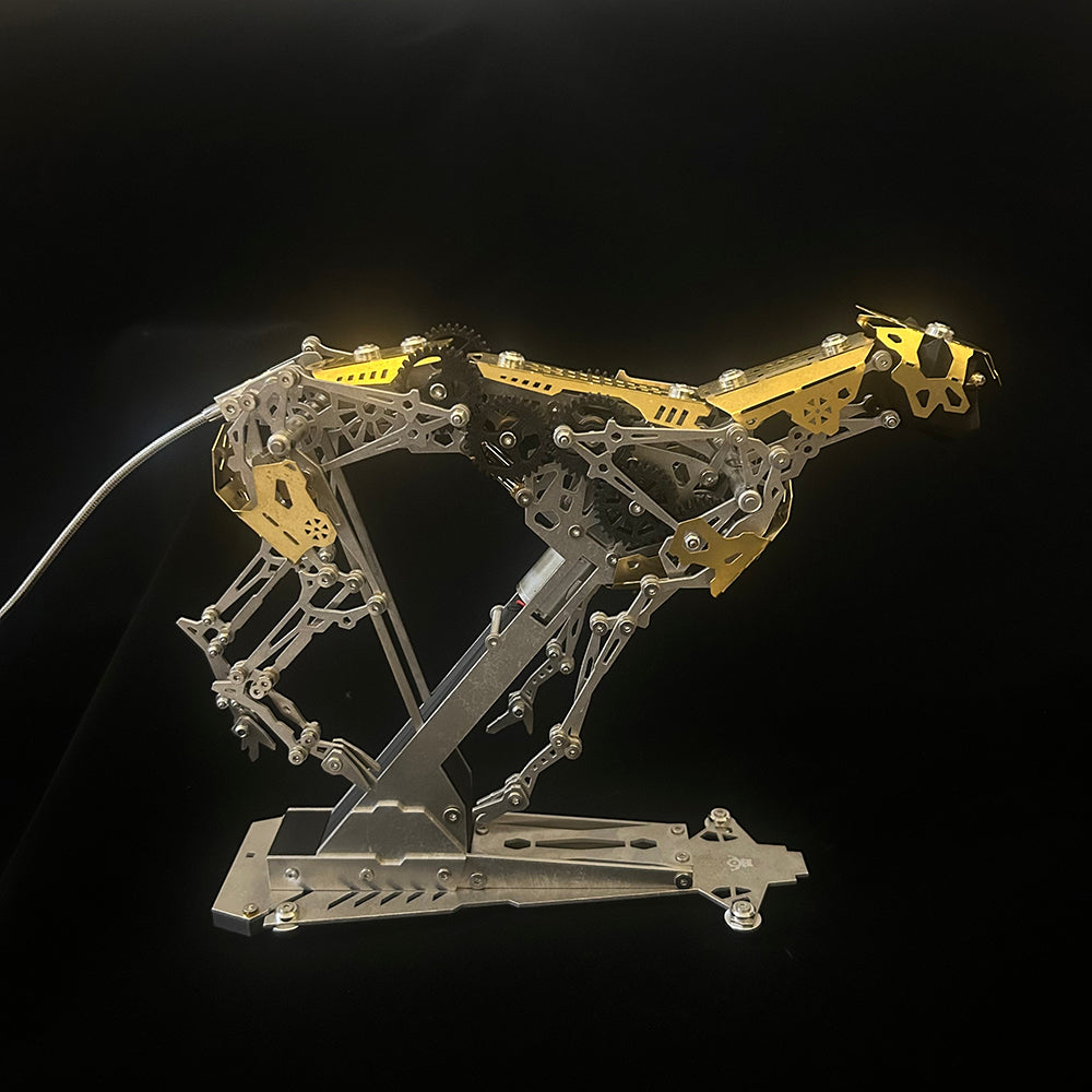Leopardo Dinámico Mecánico Metal 3D