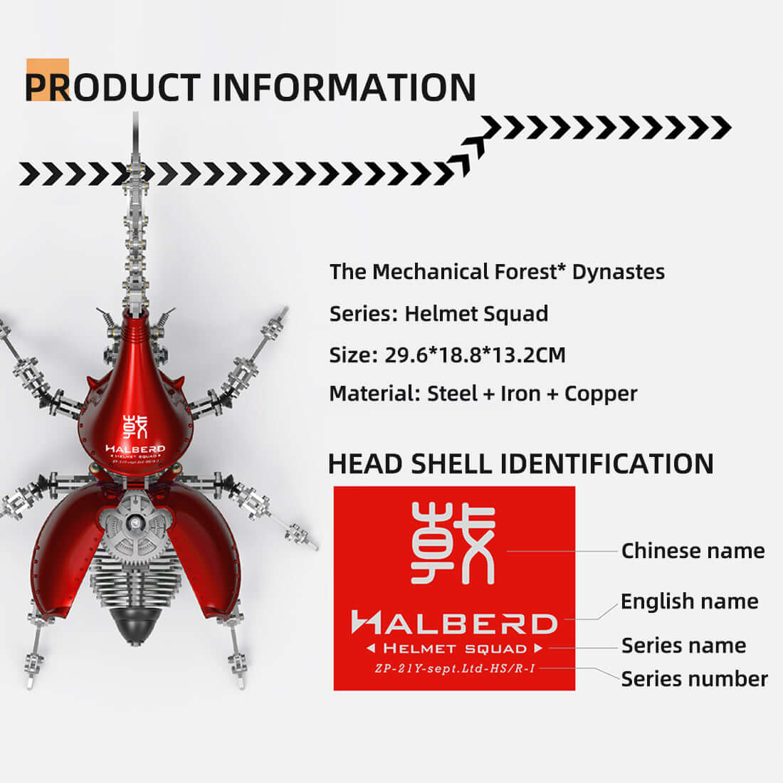 Escarabajo Dynastes Grande Metal 3D
