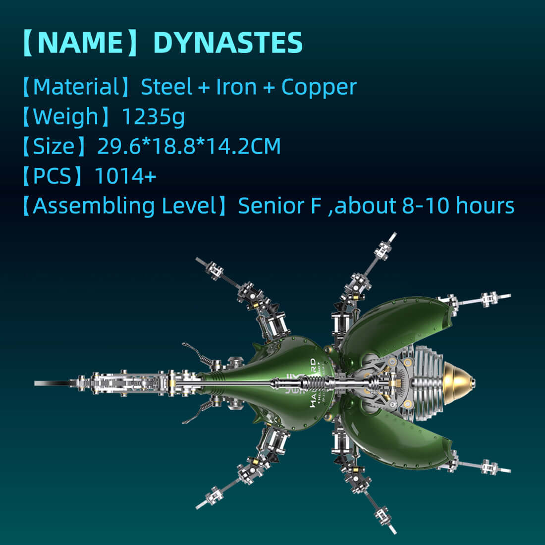 Escarabajo Dynastes Grande Metal 3D