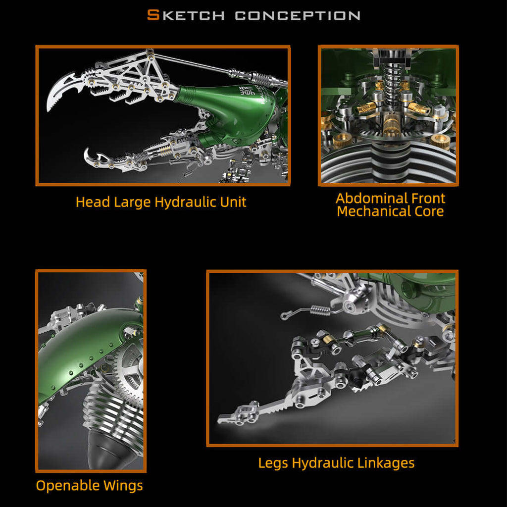 Escarabajo Dynastes Grande Metal 3D