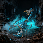 Rey Escorpión de Guerra Grande Mecánico Metal 3D