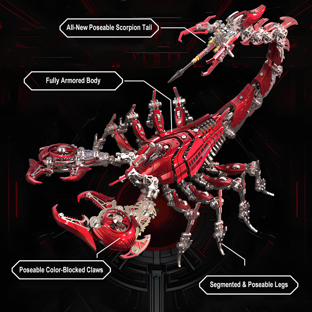 Rey Escorpión de Guerra Grande Mecánico Metal 3D