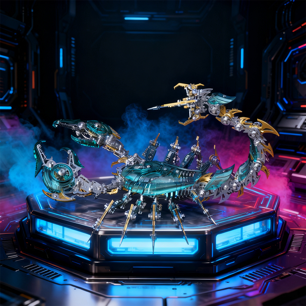 Rey Escorpión de Guerra Grande Mecánico Metal 3D