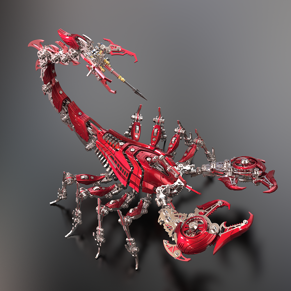 Rey Escorpión de Guerra Grande Mecánico Metal 3D