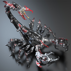 Rey Escorpión de Guerra Grande Mecánico Metal 3D