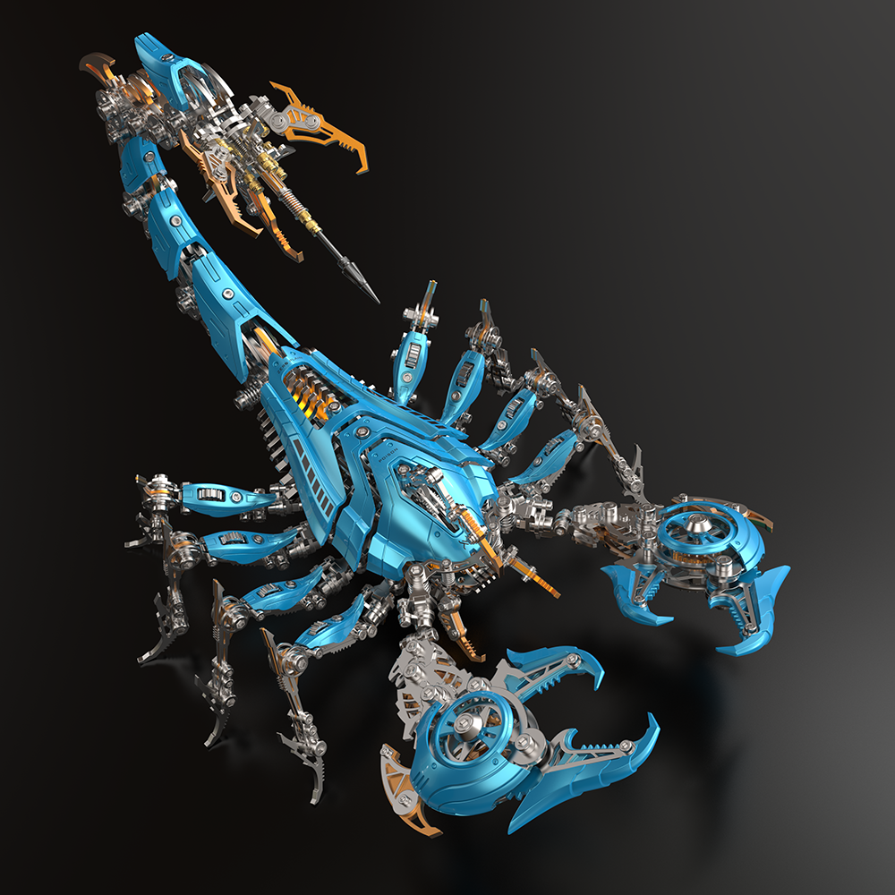 Rey Escorpión de Guerra Grande Mecánico Metal 3D