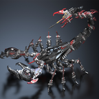 Rey Escorpión de Guerra Grande Mecánico Metal 3D
