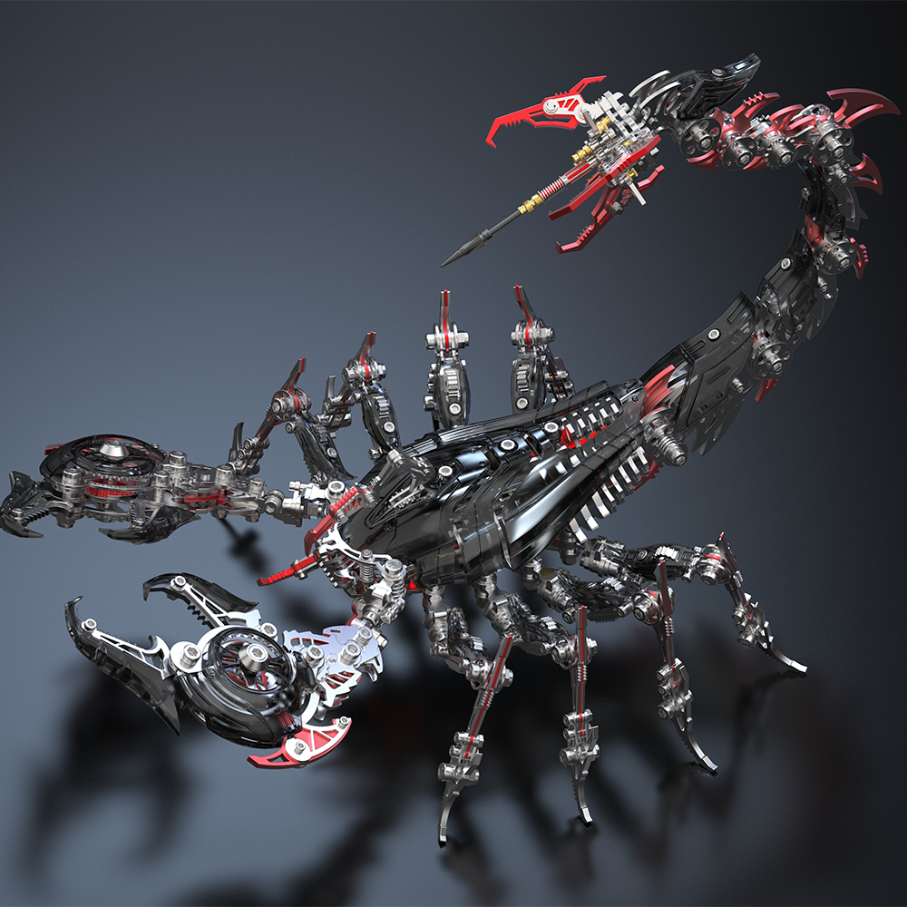 Rey Escorpión de Guerra Grande Mecánico Metal 3D