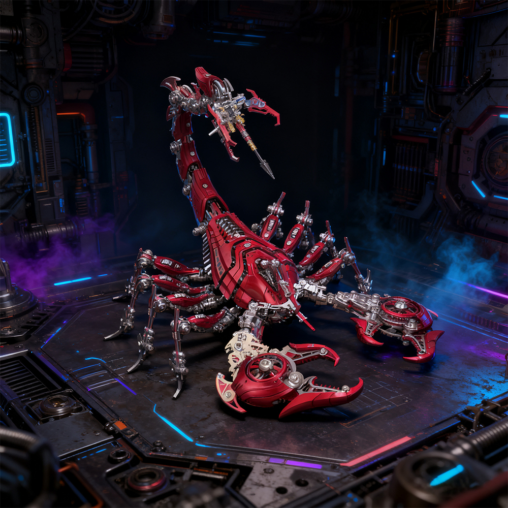 Rey Escorpión de Guerra Grande Mecánico Metal 3D