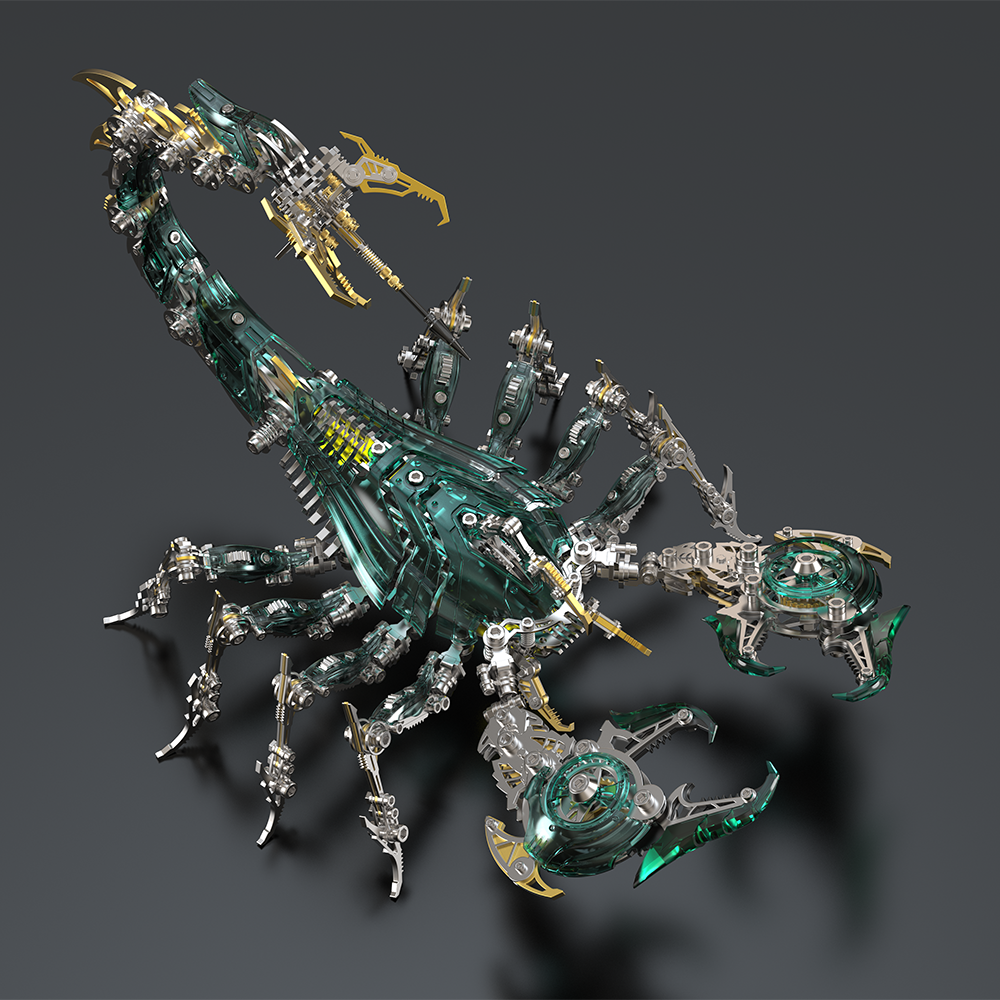 Rey Escorpión de Guerra Grande Mecánico Metal 3D