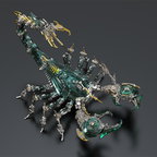 Rey Escorpión de Guerra Grande Mecánico Metal 3D
