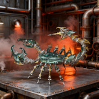 Rey Escorpión de Guerra Grande Mecánico Metal 3D