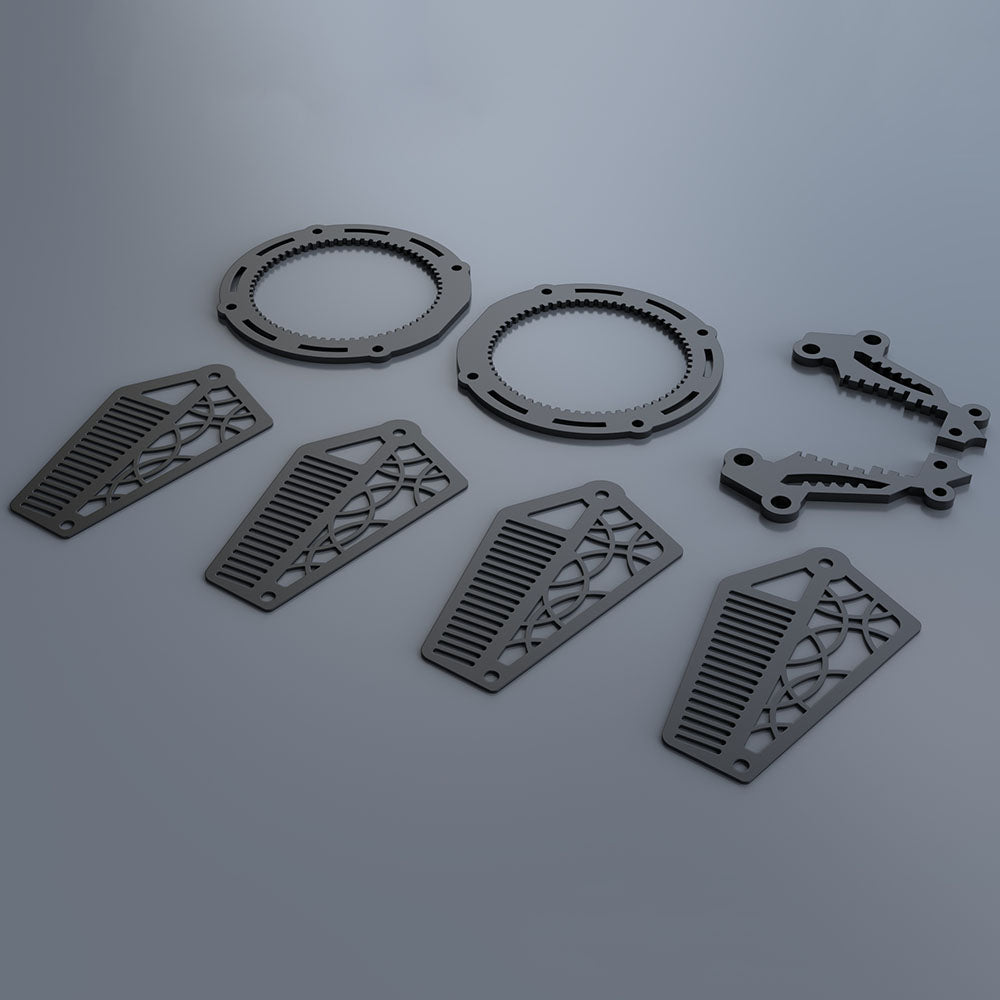 Pez Ángel Mecánico Metal 3D Serie Marina