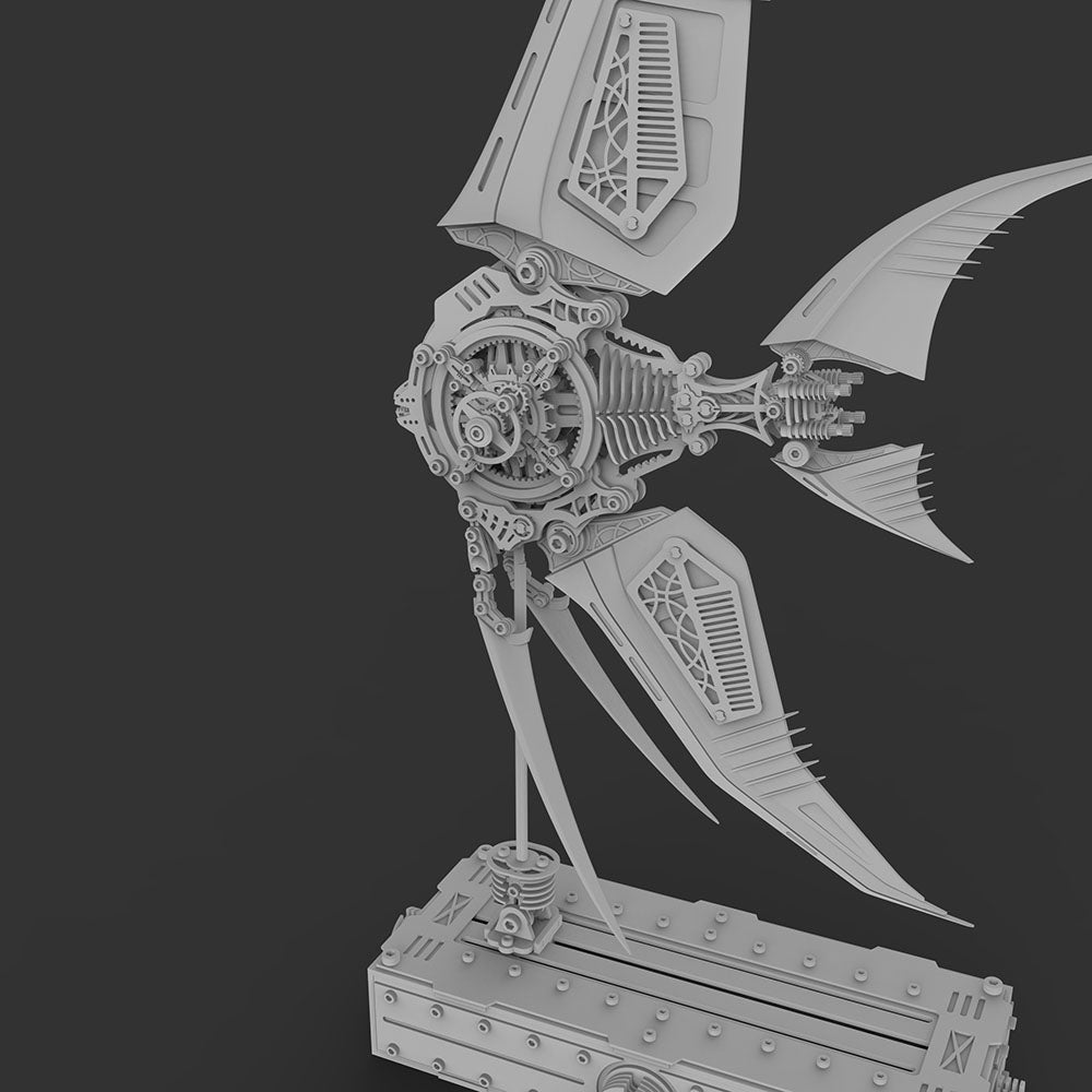 Pez Ángel Mecánico Metal 3D Serie Marina