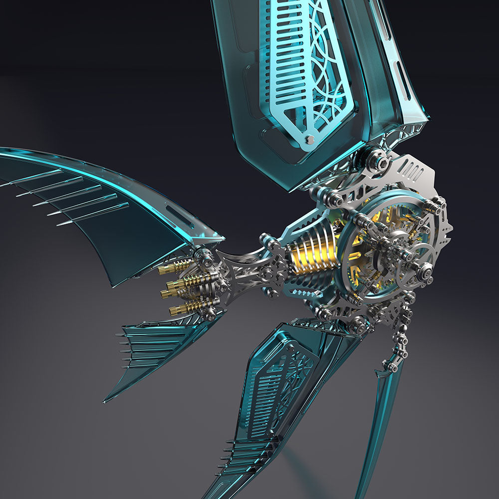 Pez Ángel Mecánico Metal 3D Serie Marina