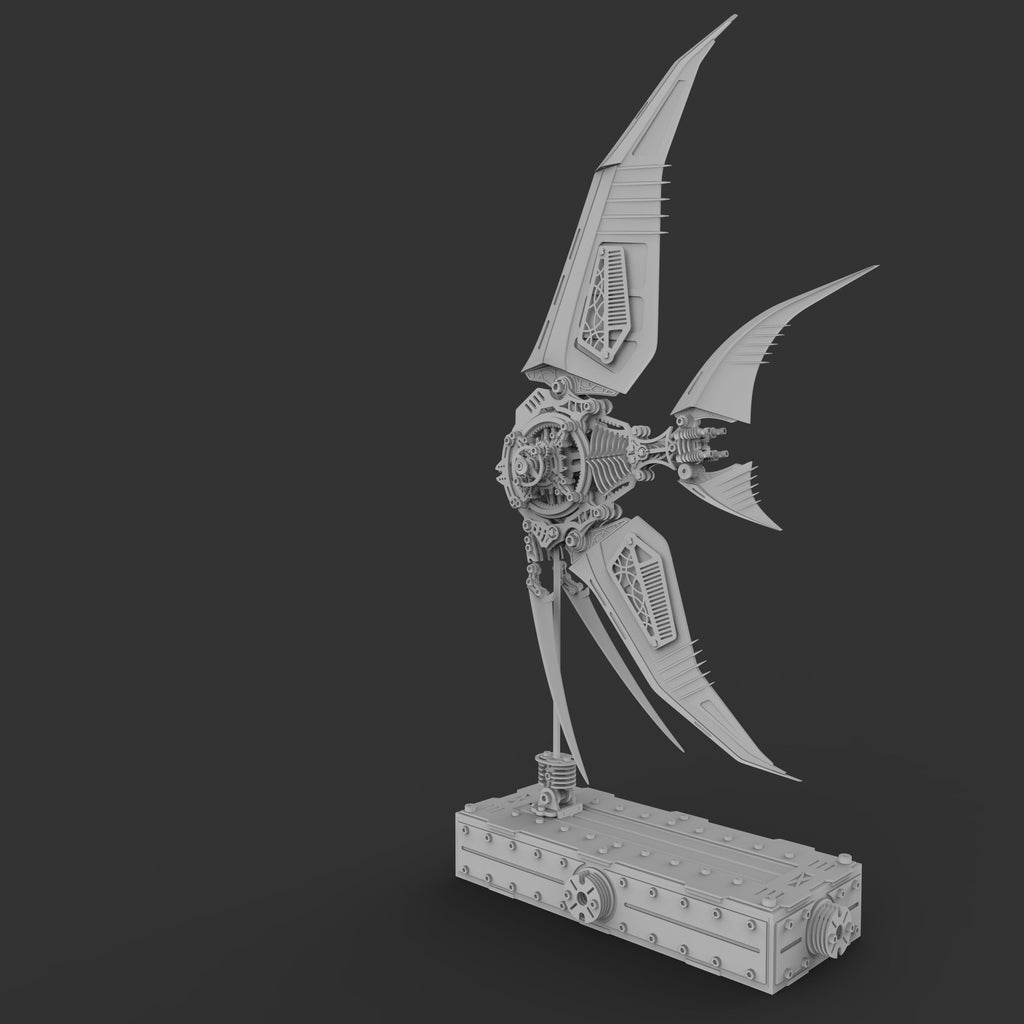 Pez Ángel Mecánico Metal 3D Serie Marina