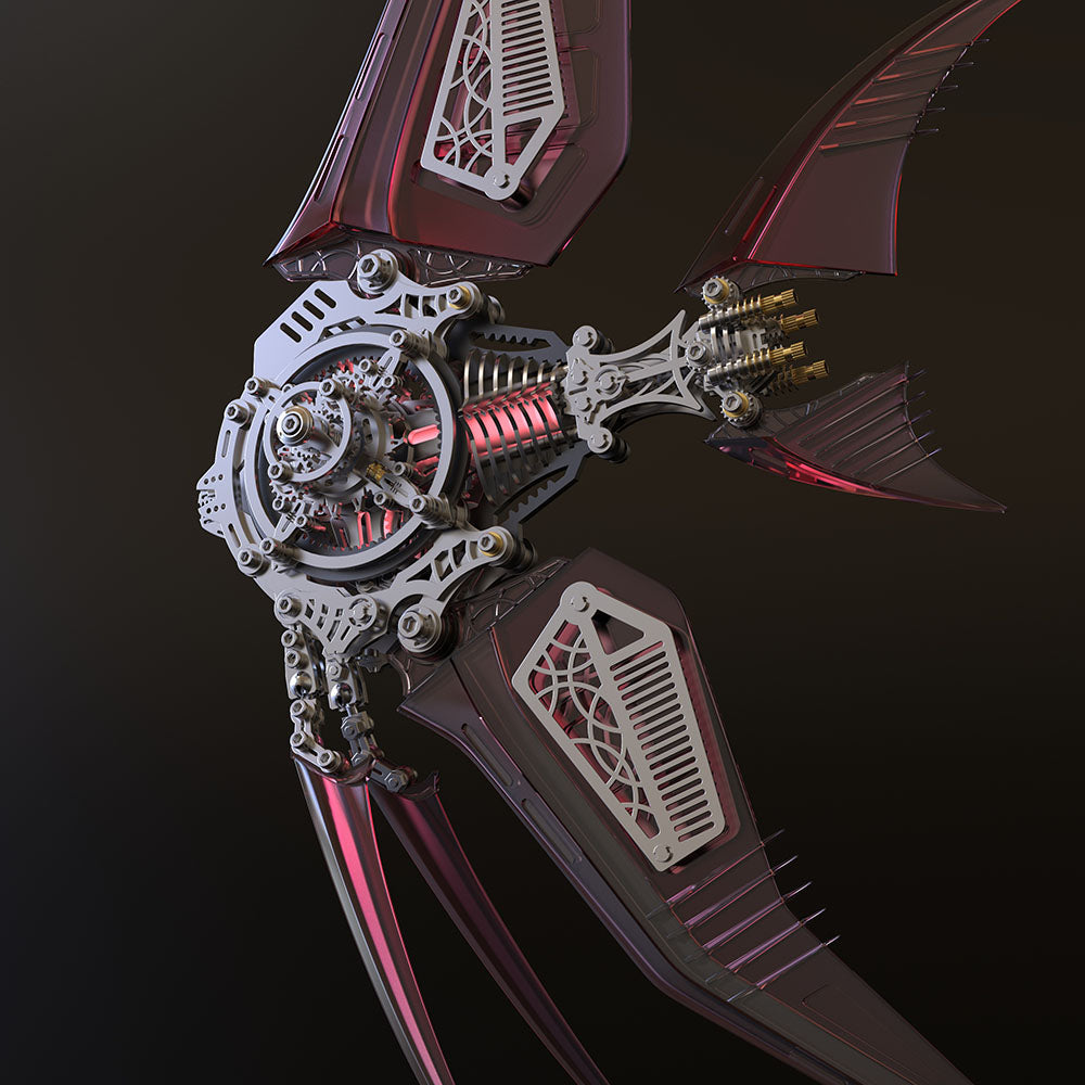 Pez Ángel Mecánico Metal 3D Serie Marina