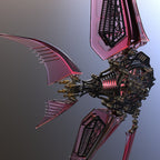 Pez Ángel Mecánico Metal 3D Serie Marina