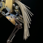 Caballo Mecánico en Movimiento Metal 3D