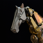 Caballo Mecánico en Movimiento Metal 3D