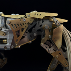 Caballo Mecánico en Movimiento Metal 3D