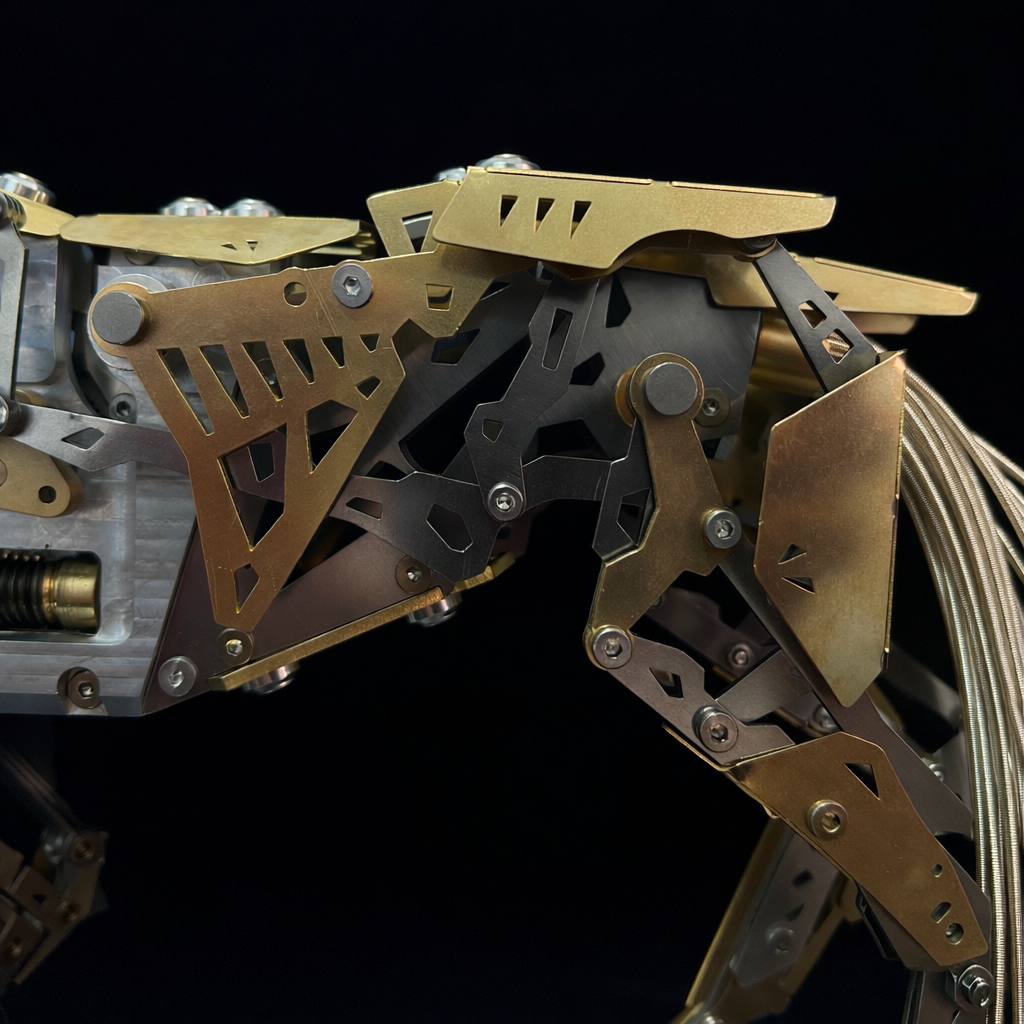 Caballo Mecánico en Movimiento Metal 3D