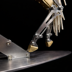 Caballo Mecánico en Movimiento Metal 3D