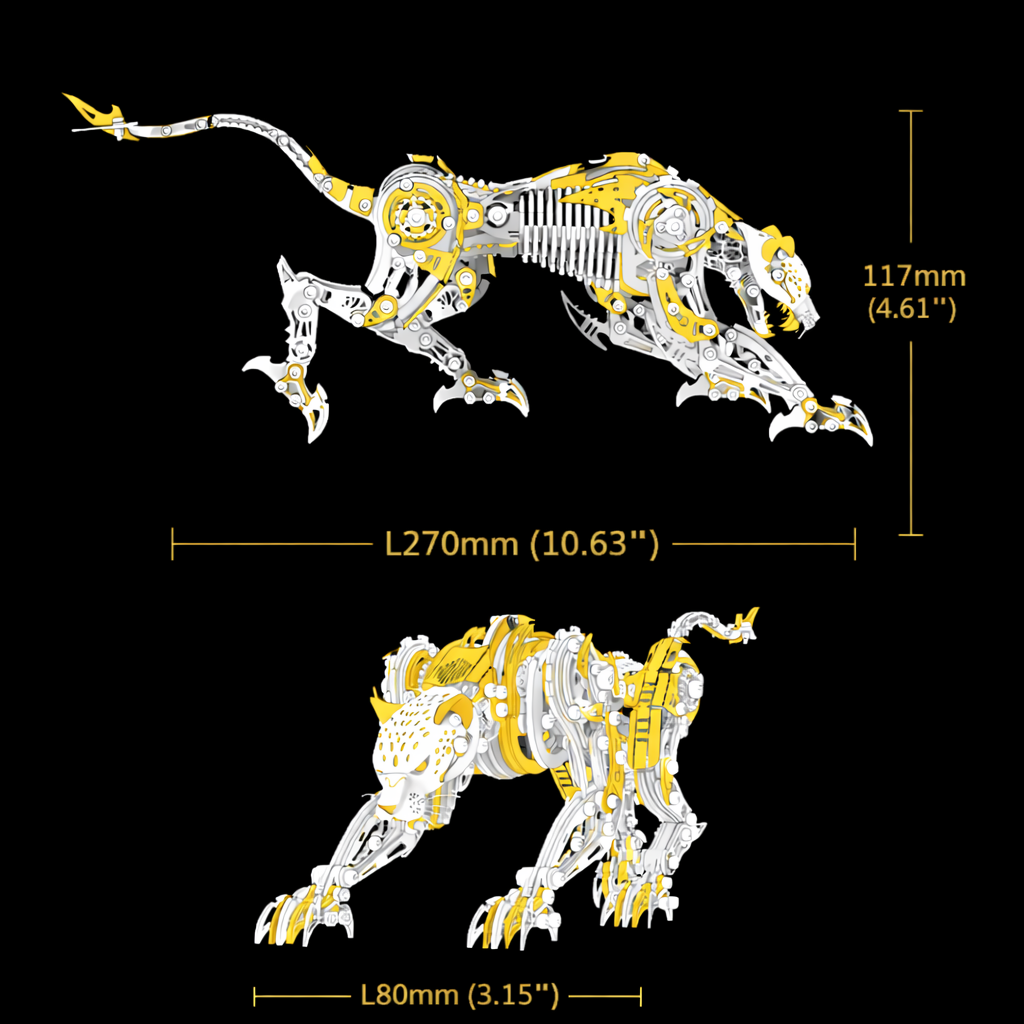 Pantera Mecánica Articulada Metal 3D