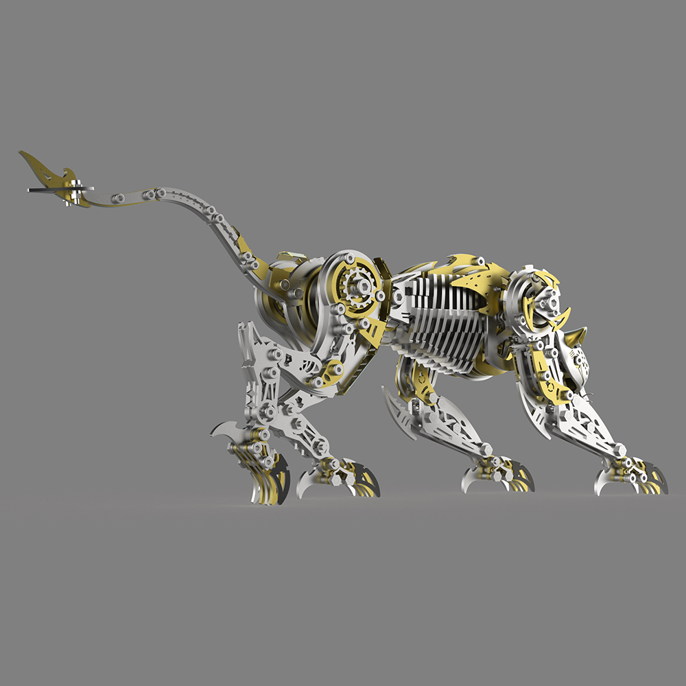 Pantera Mecánica Articulada Metal 3D