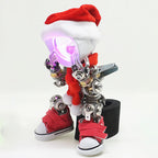 Papá Noel Mecánico Metal 3D Navidad