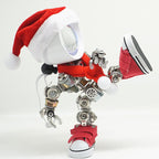 Papá Noel Mecánico Metal 3D Navidad