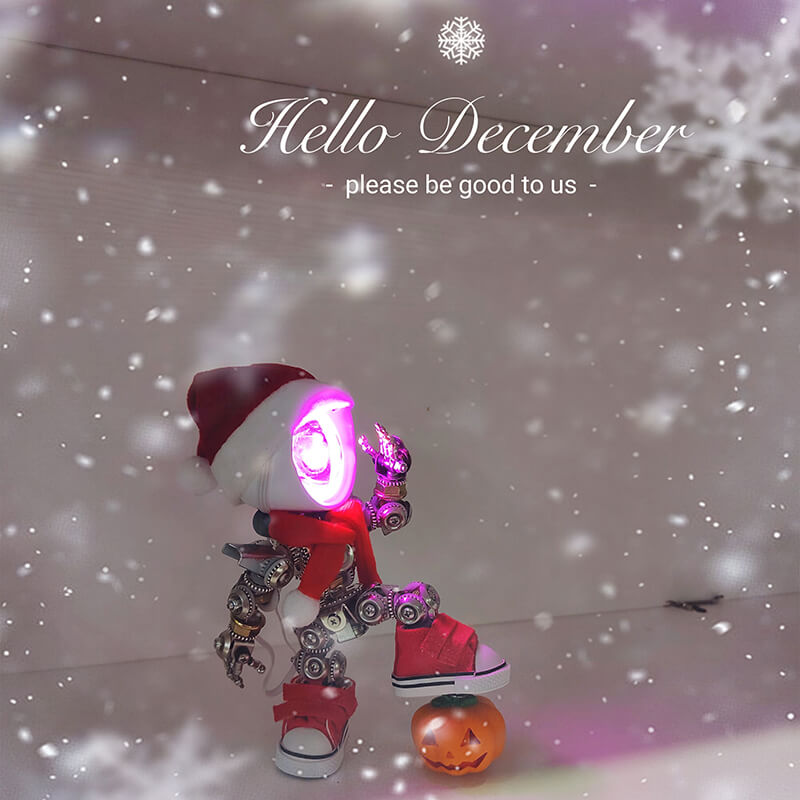 Papá Noel Mecánico Metal 3D Navidad