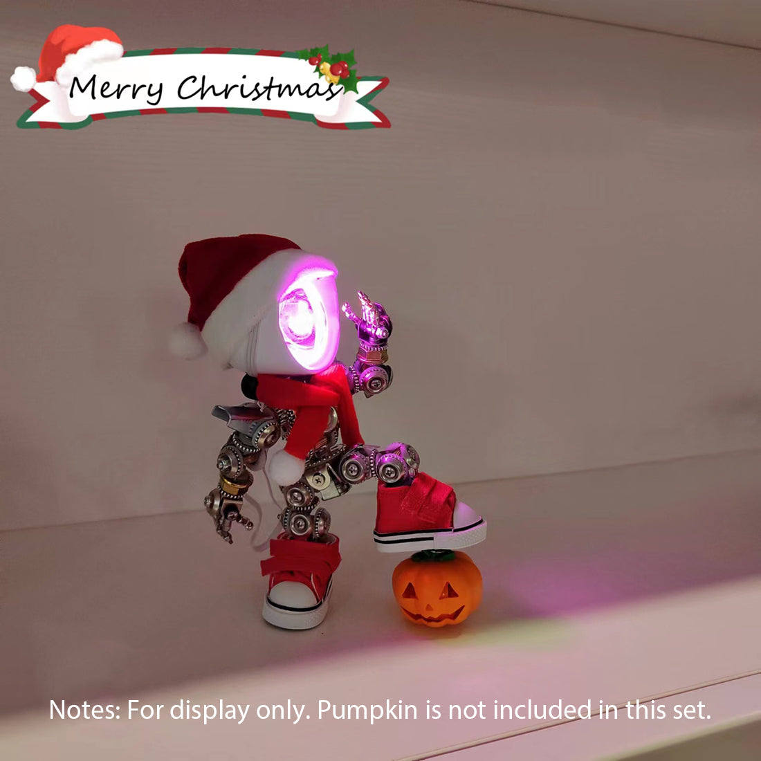 Papá Noel Mecánico Metal 3D Navidad