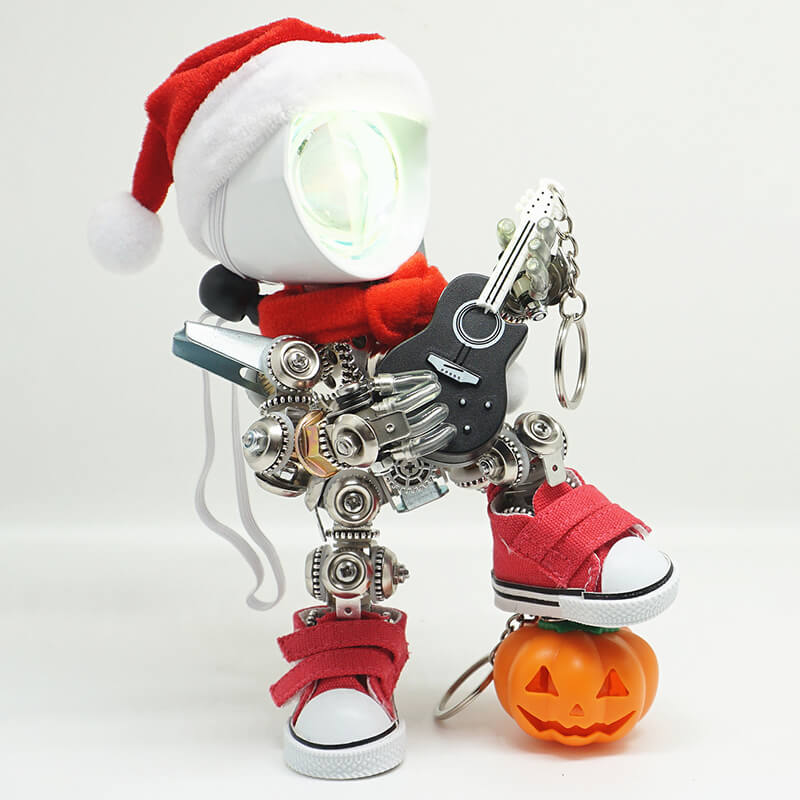 Papá Noel Mecánico Metal 3D Navidad