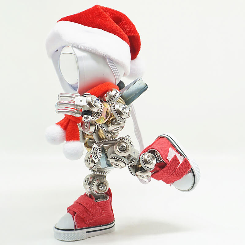 Papá Noel Mecánico Metal 3D Navidad