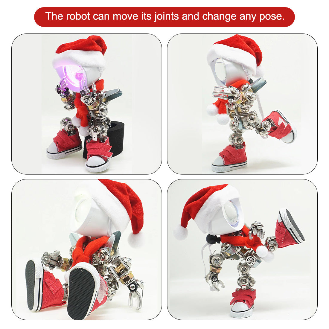 Papá Noel Mecánico Metal 3D Navidad