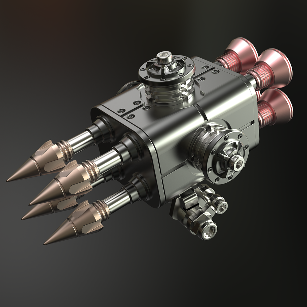 Sistema de Armas Araña Mecánica Metal 3D