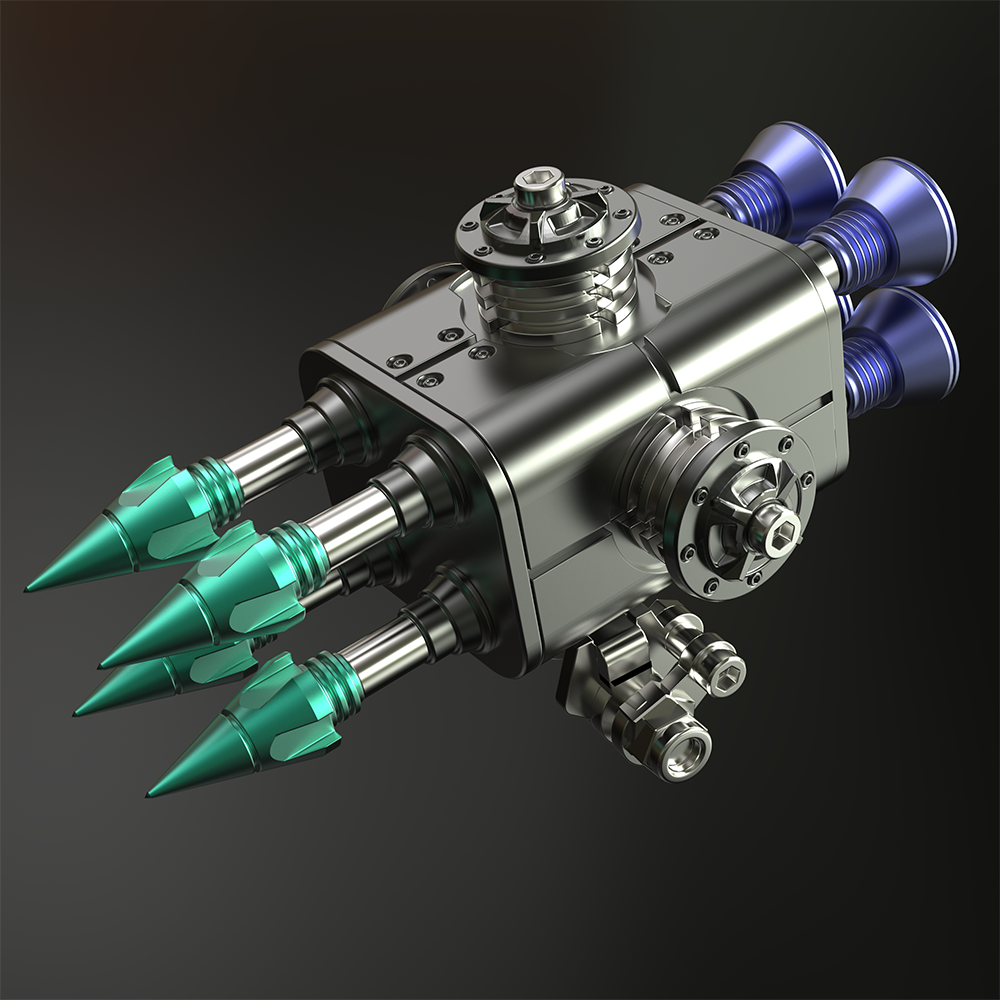 Sistema de Armas Araña Mecánica Metal 3D