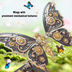 Mariposa Mecánica Steampunk Metal 3D con Caja Musical