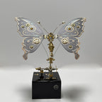 Mariposa Mecánica Steampunk Metal 3D con Caja Musical