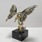 Mariposa Mecánica Steampunk Metal 3D con Caja Musical