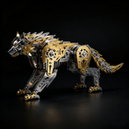 Lobo Mecánico Articulado Metal 3D