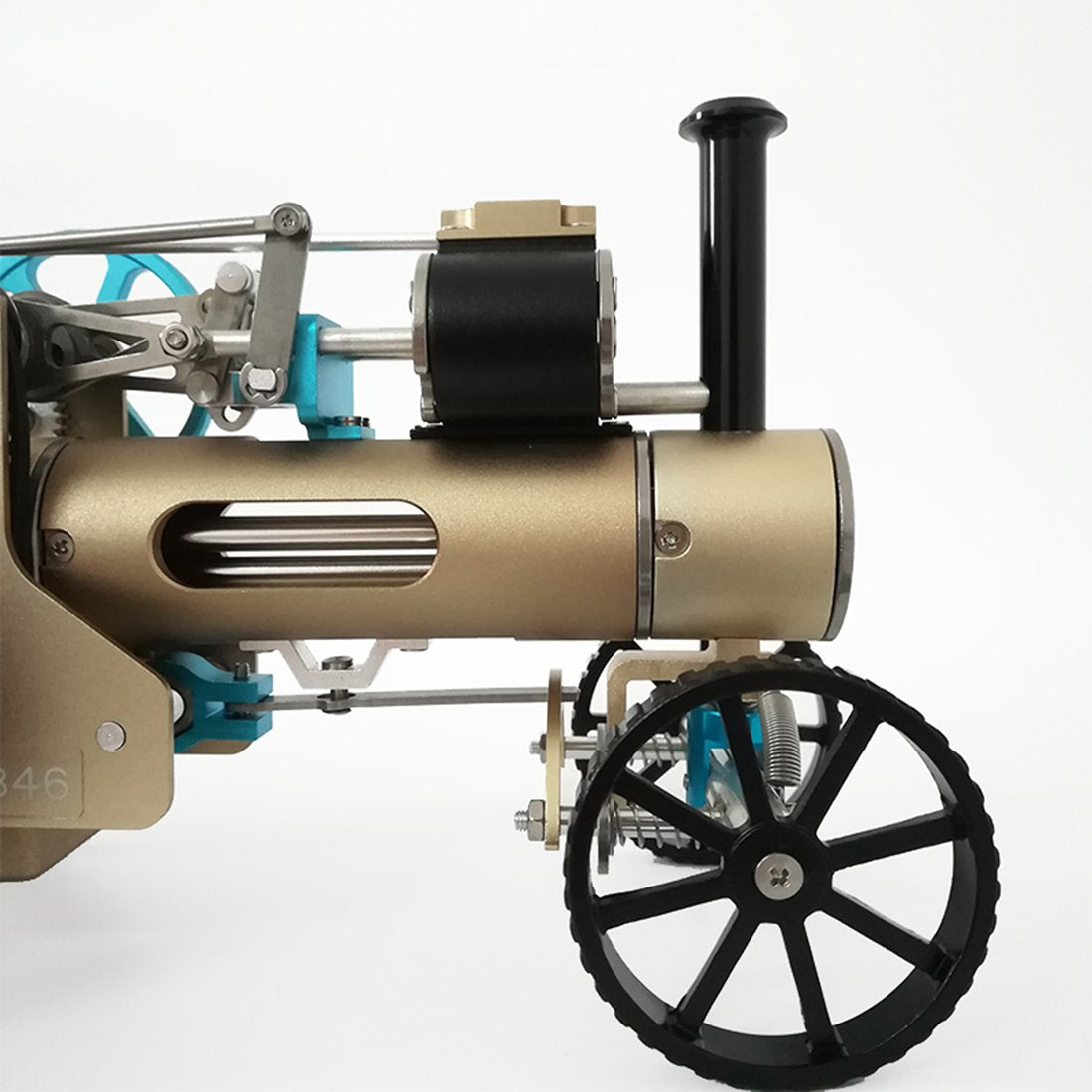 Coche a Vapor Un Cilindro Metal 3D