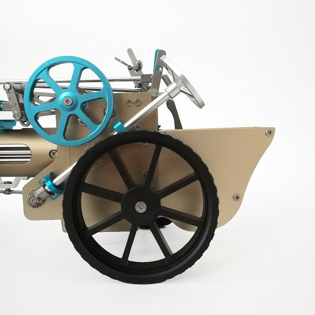 Coche a Vapor Un Cilindro Metal 3D