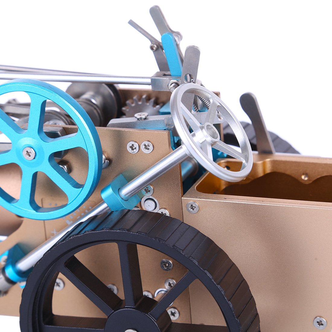 Coche a Vapor Un Cilindro Metal 3D