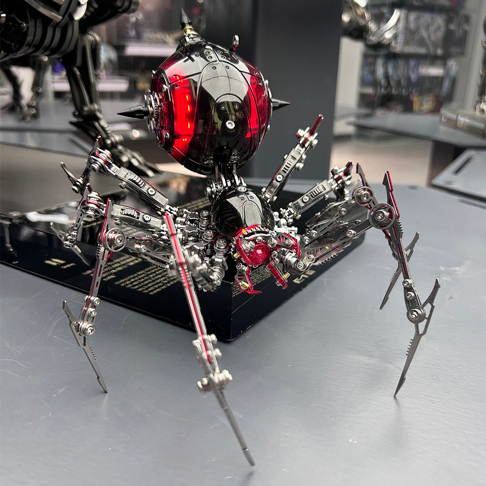 Araña de Batalla Negra Mecánica Metal 3D