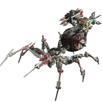 Araña de Batalla Negra Mecánica Metal 3D